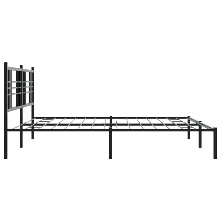 sengeramme med sengegavl 183x213 cm metal sort