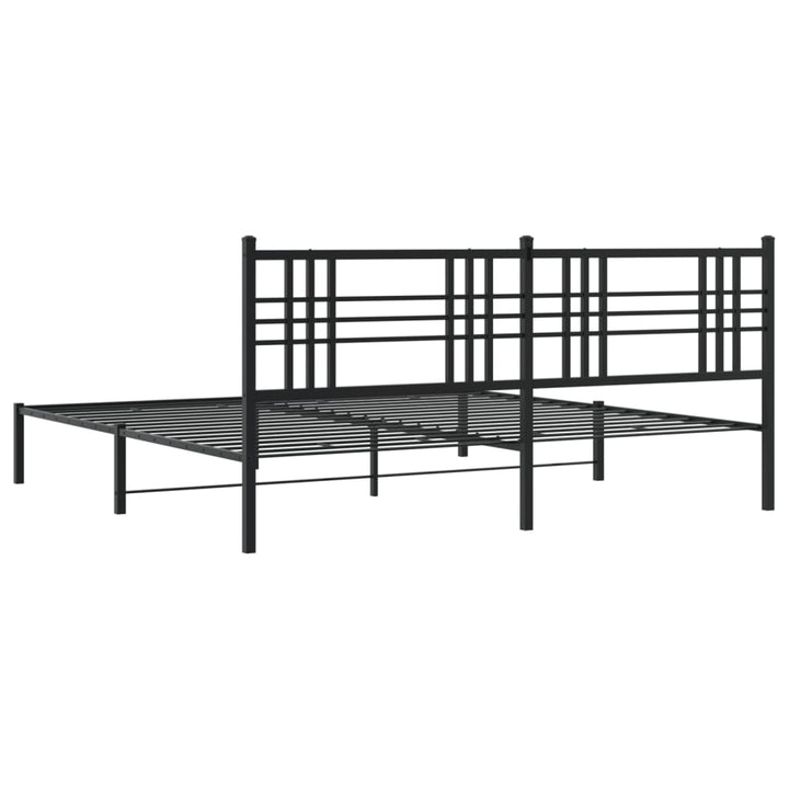 sengeramme med sengegavl 183x213 cm metal sort