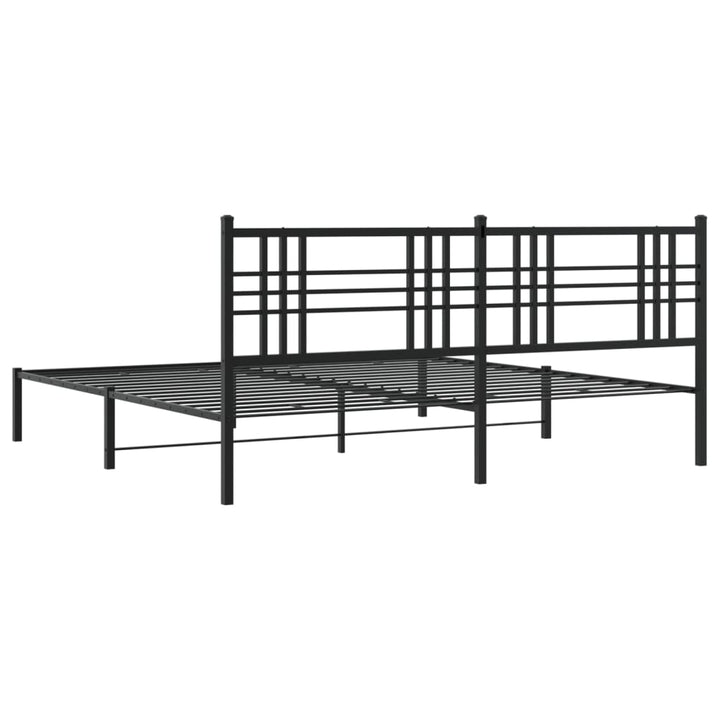 sengeramme med sengegavl 193x203 cm metal sort