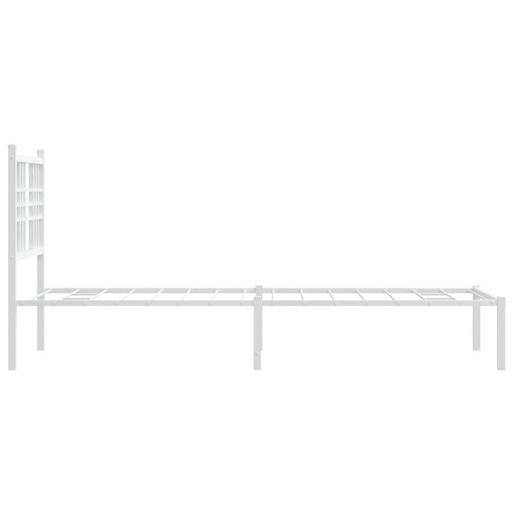sengeramme uden madras med hovedgærde 75x190 cm hvid