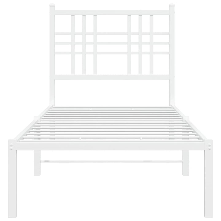 sengeramme med sengegavl 80x200 cm metal hvid