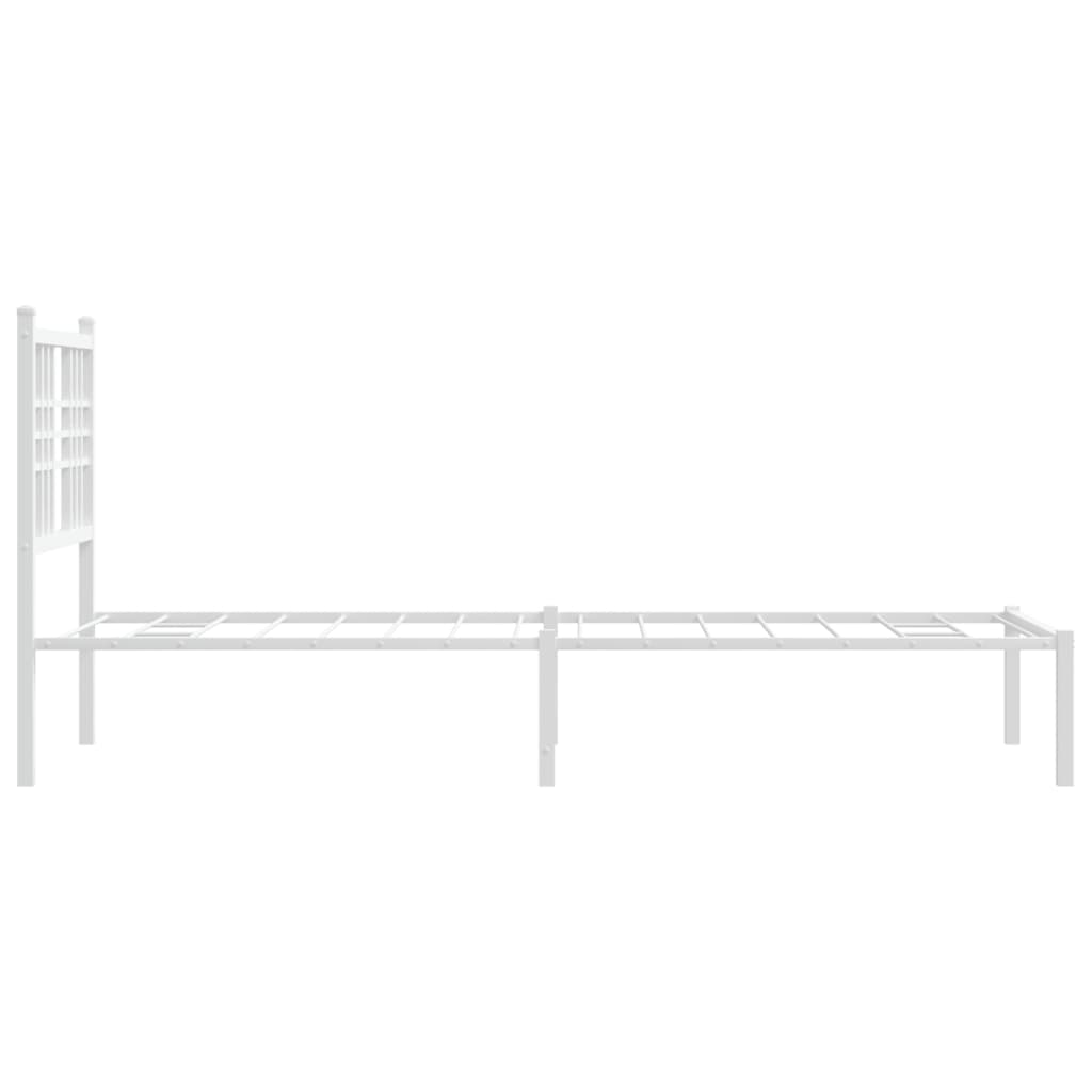 sengeramme med sengegavl 80x200 cm metal hvid