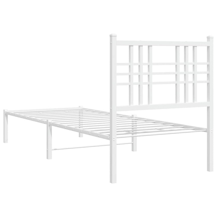 sengeramme med sengegavl 80x200 cm metal hvid