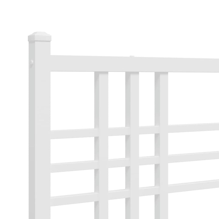 sengeramme med sengegavl 100x200 cm metal hvid