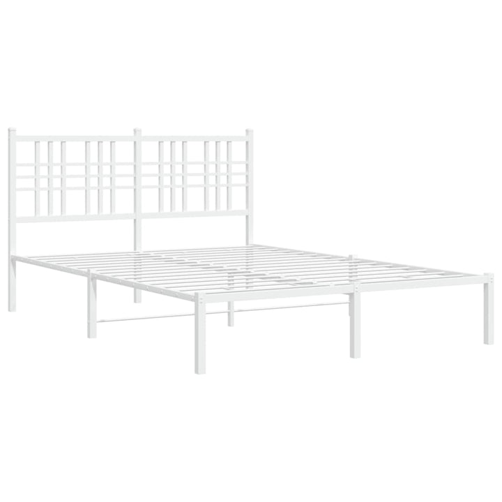 sengeramme med sengegavl 120x190 cm metal hvid