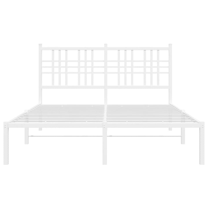 sengeramme med sengegavl 120x190 cm metal hvid
