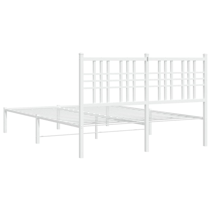 sengeramme med sengegavl 120x190 cm metal hvid