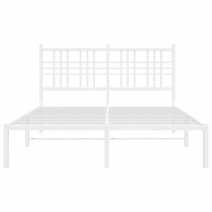 sengeramme med sengegavl 120x200 cm metal hvid