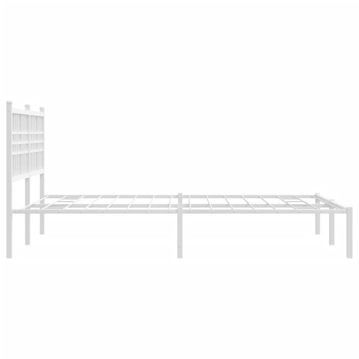 sengeramme med sengegavl 120x200 cm metal hvid