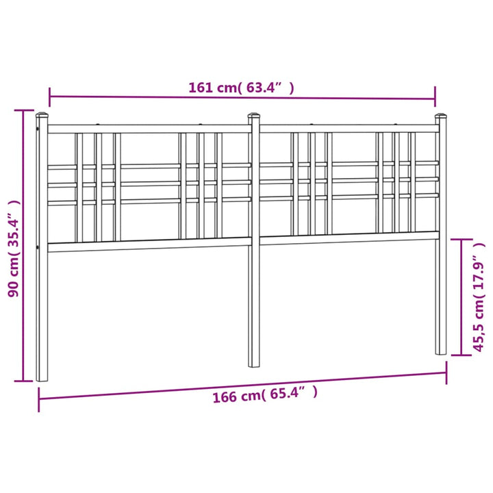 udskiftningsgavl 160 cm metal hvid