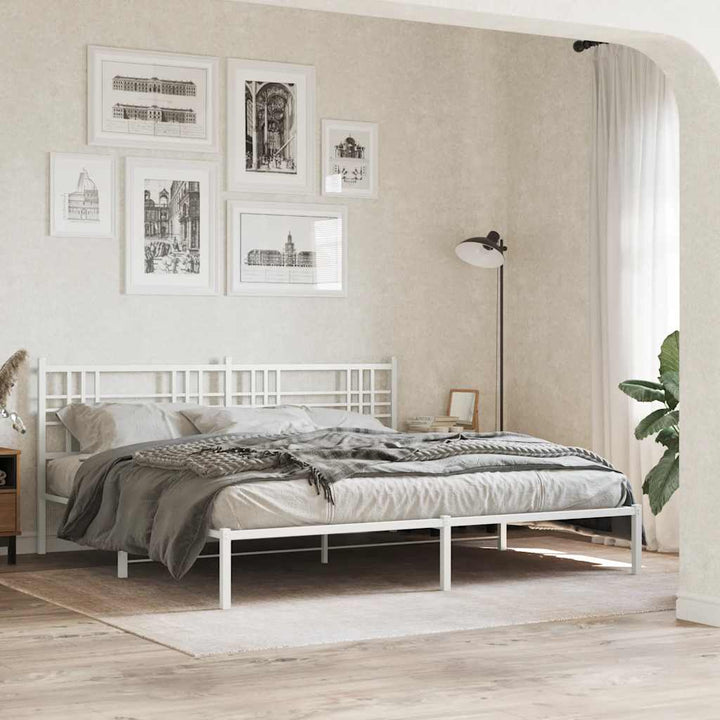 udskiftningsgavl 193 cm metal hvid