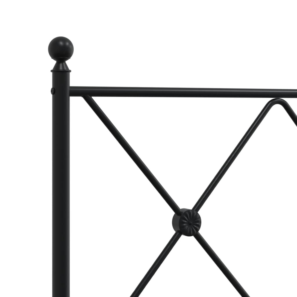 sengeramme med sengegavl 80x200 cm metal sort
