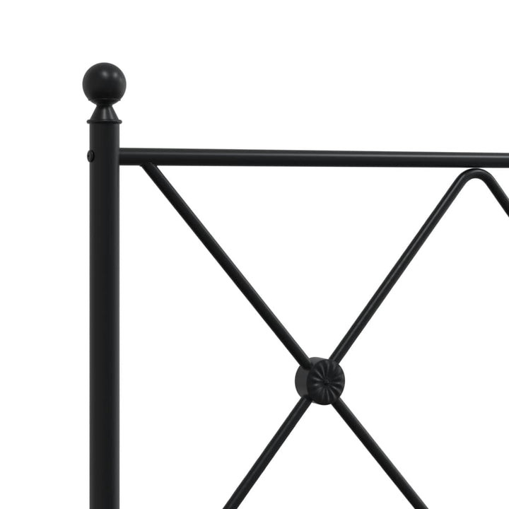sengeramme med sengegavl 80x200 cm metal sort