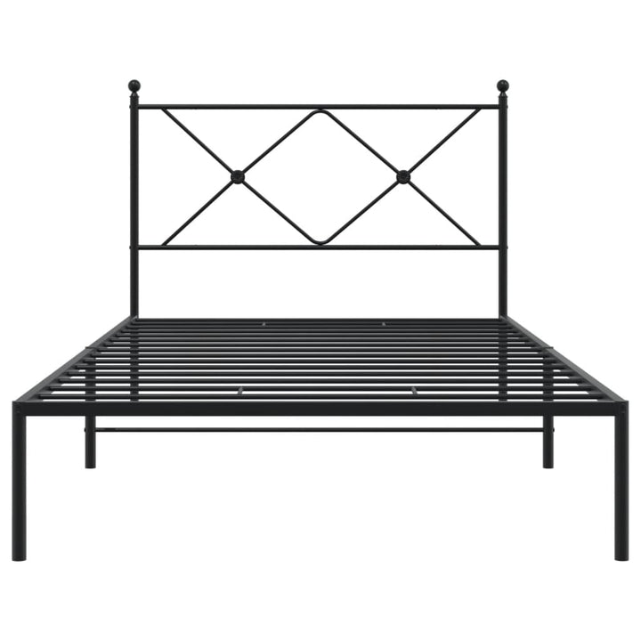 sengeramme med sengegavl 107x203 cm metal sort
