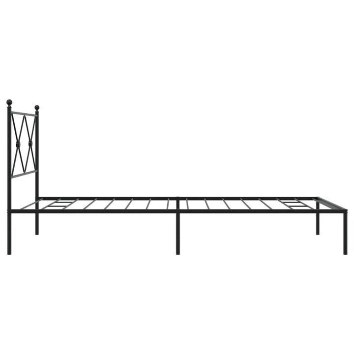 sengeramme med sengegavl 107x203 cm metal sort