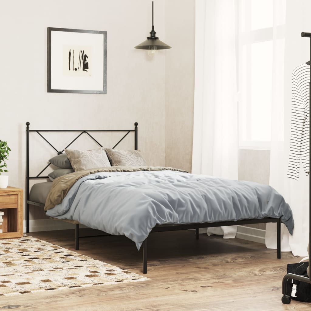 sengeramme med sengegavl 107x203 cm metal sort