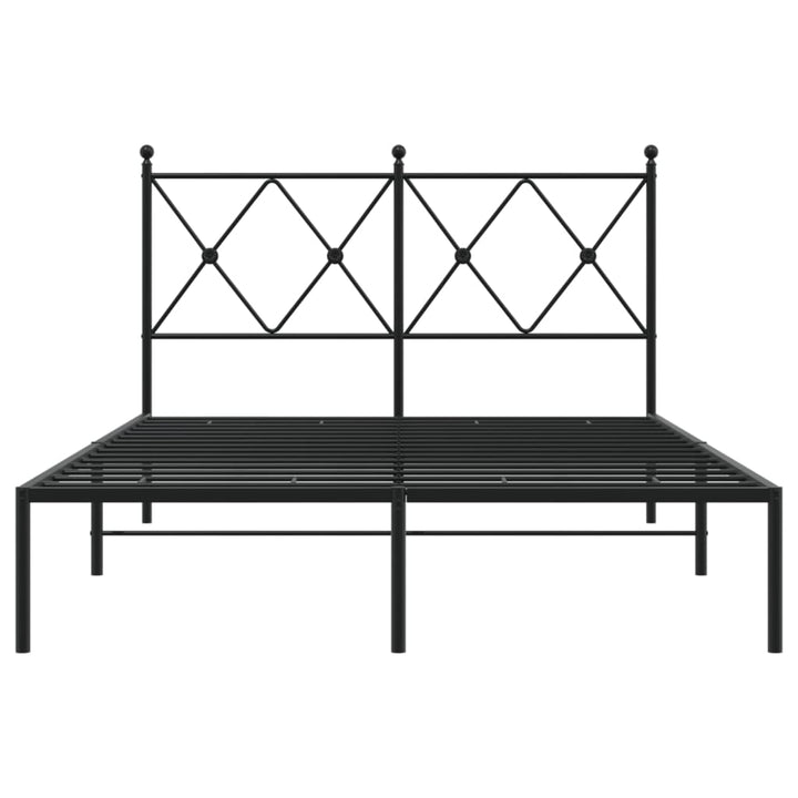 sengeramme med sengegavl 120x190 cm metal sort