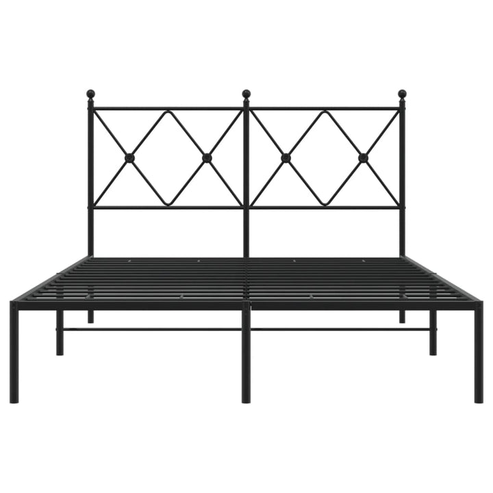 sengeramme med sengegavl 120x200 cm metal sort