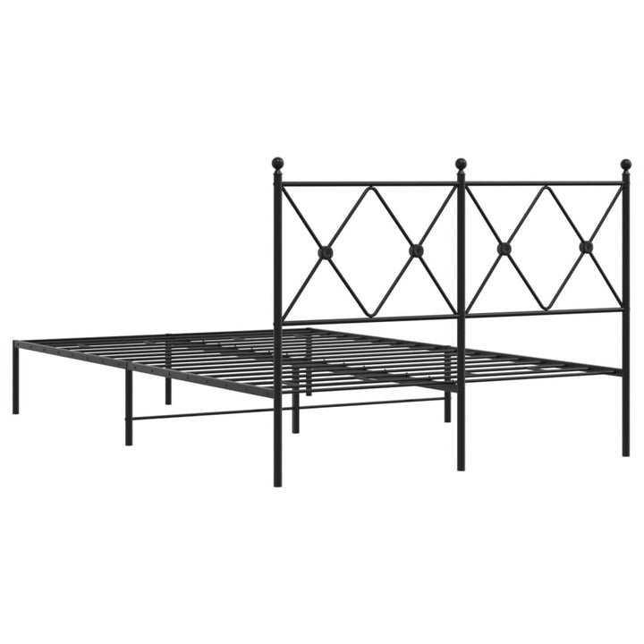 sengeramme med sengegavl 120x200 cm metal sort