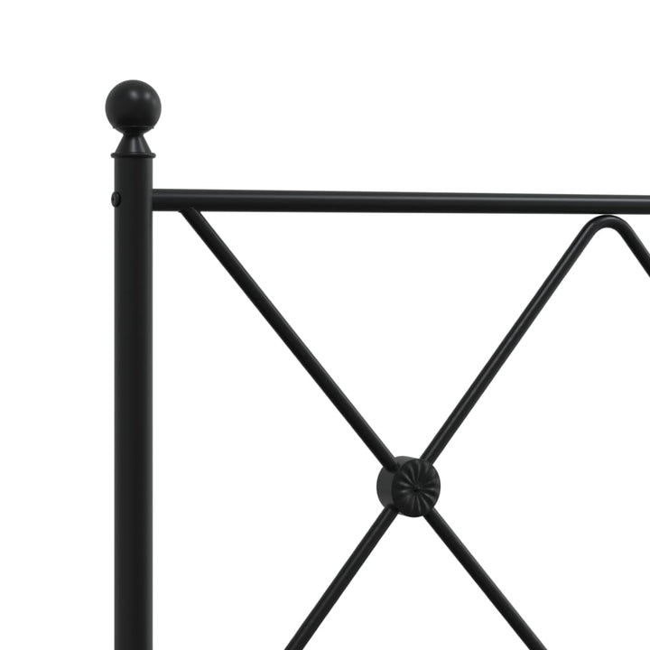 sengeramme med sengegavl 135x190 cm metal sort