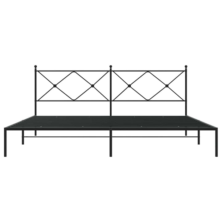 sengeramme med sengegavl 193x203 cm metal sort
