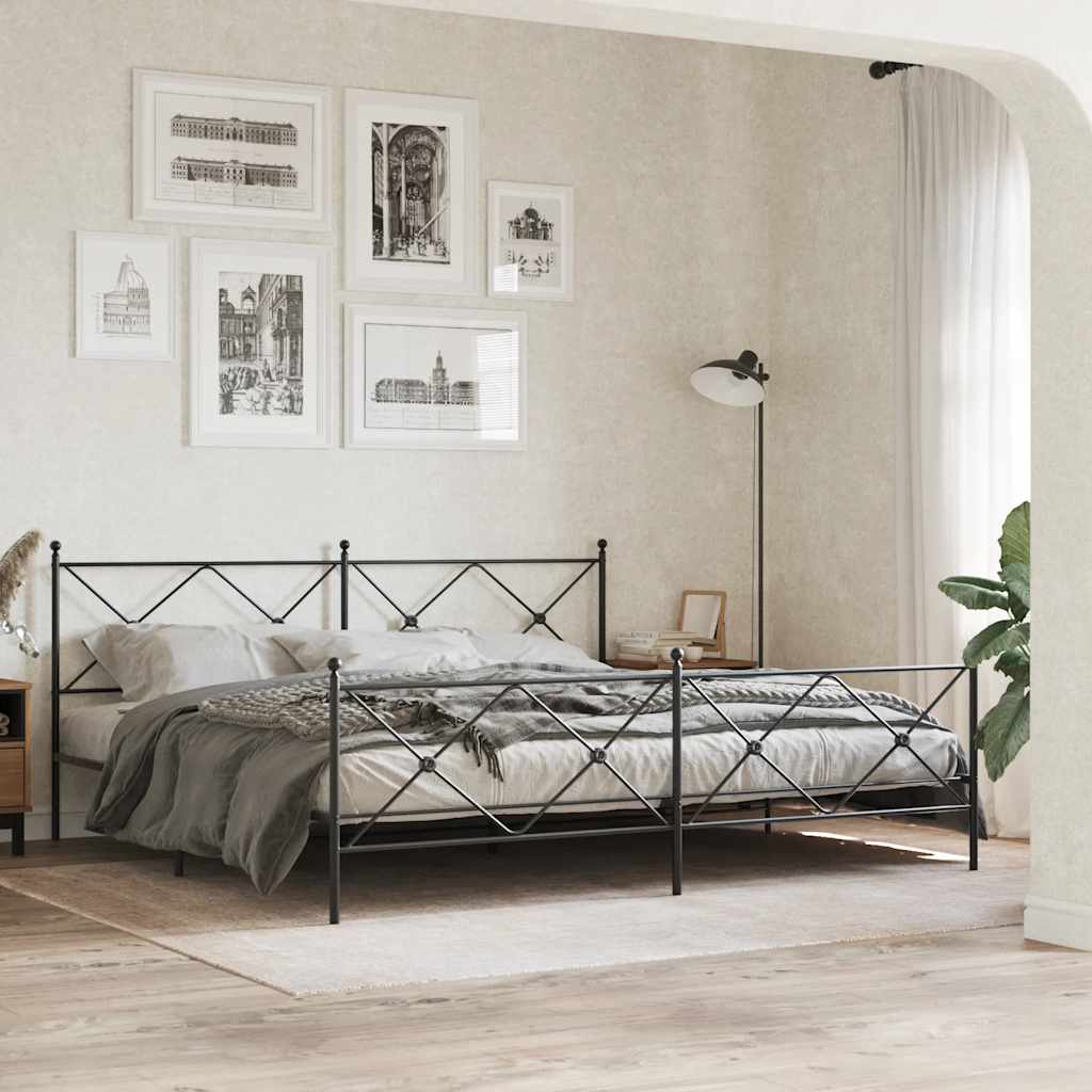 udskiftningsgavl 193 cm metal sort