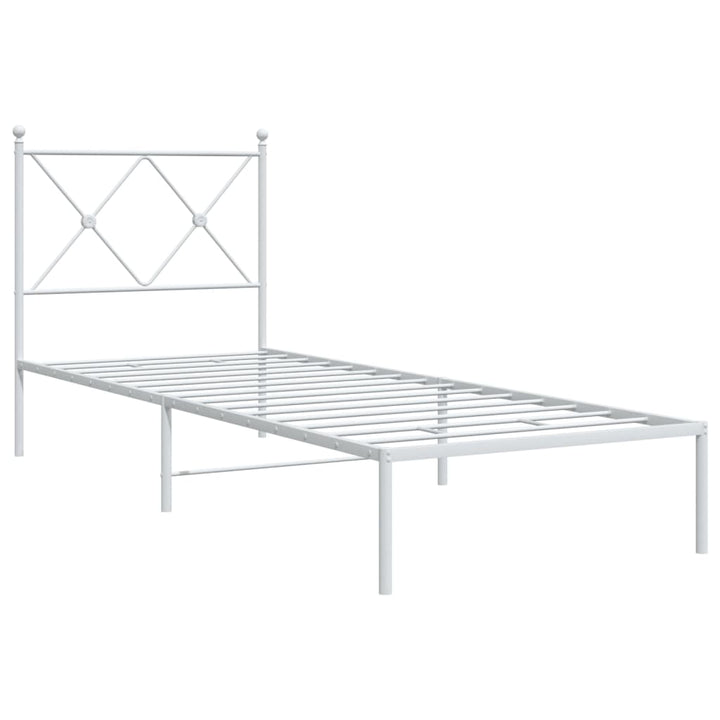 sengeramme uden madras med hovedgærde 75x190 cm hvid