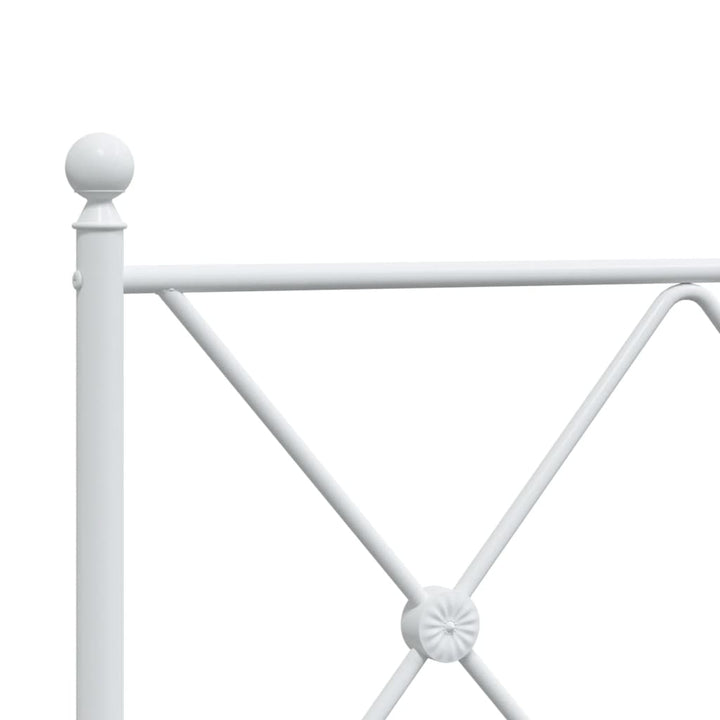 sengeramme uden madras med hovedgærde 75x190 cm hvid