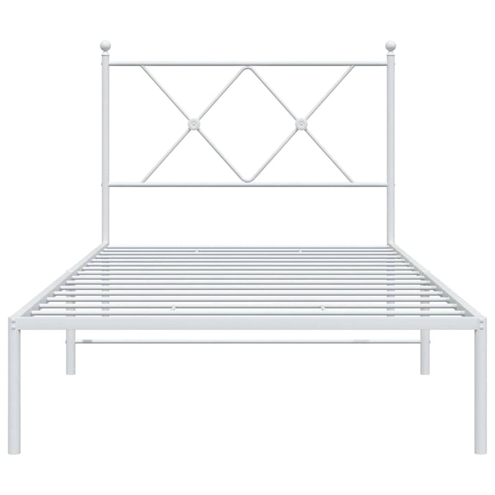 sengeramme med sengegavl 90x190 cm metal hvid
