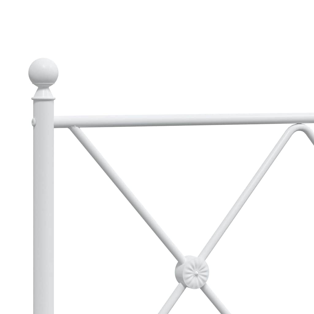 sengeramme med sengegavl 90x190 cm metal hvid