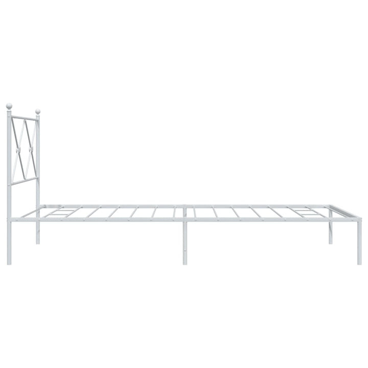 sengeramme med sengegavl 107x203 cm metal hvid