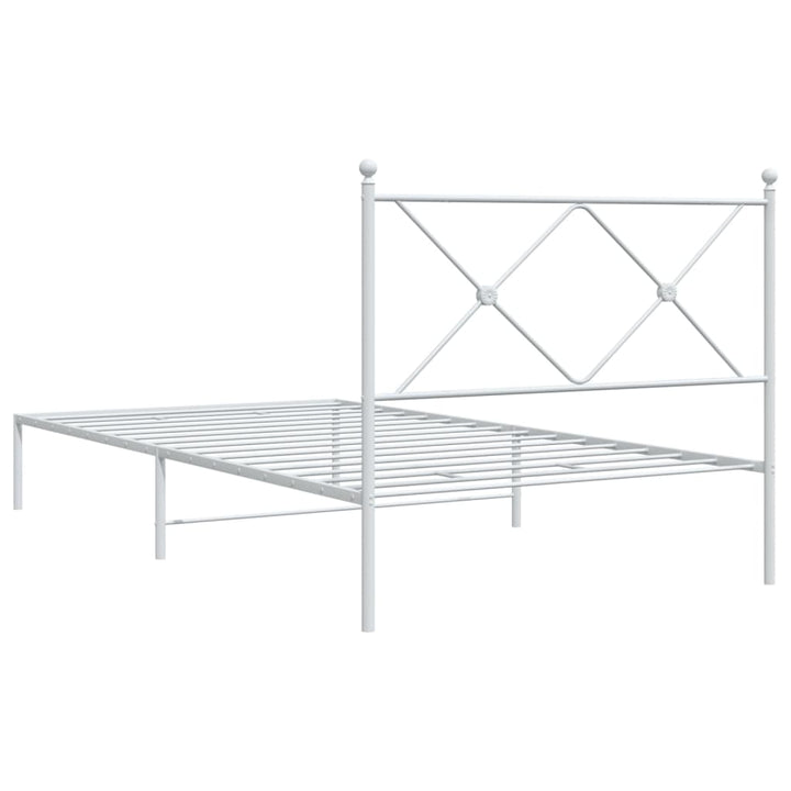 sengeramme med sengegavl 107x203 cm metal hvid