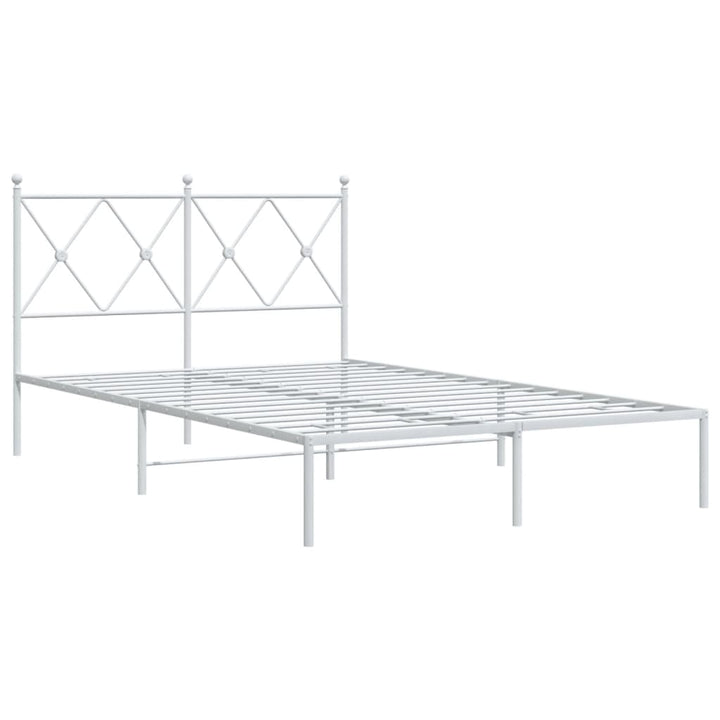 sengeramme med sengegavl 120x190 cm metal hvid