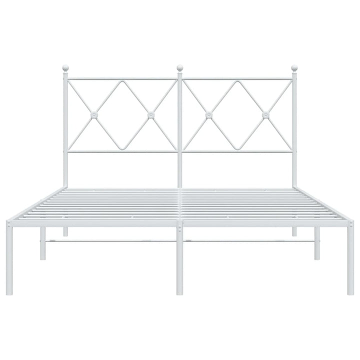sengeramme med sengegavl 120x190 cm metal hvid