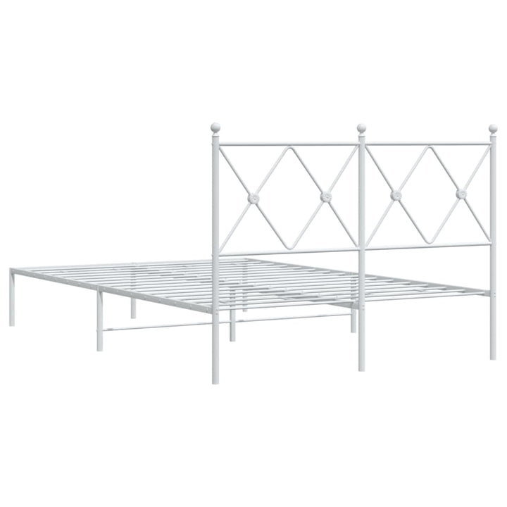 sengeramme med sengegavl 120x190 cm metal hvid