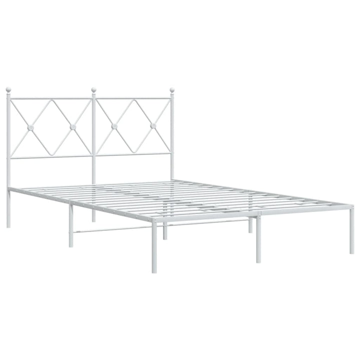 sengeramme med sengegavl 120x200 cm metal hvid