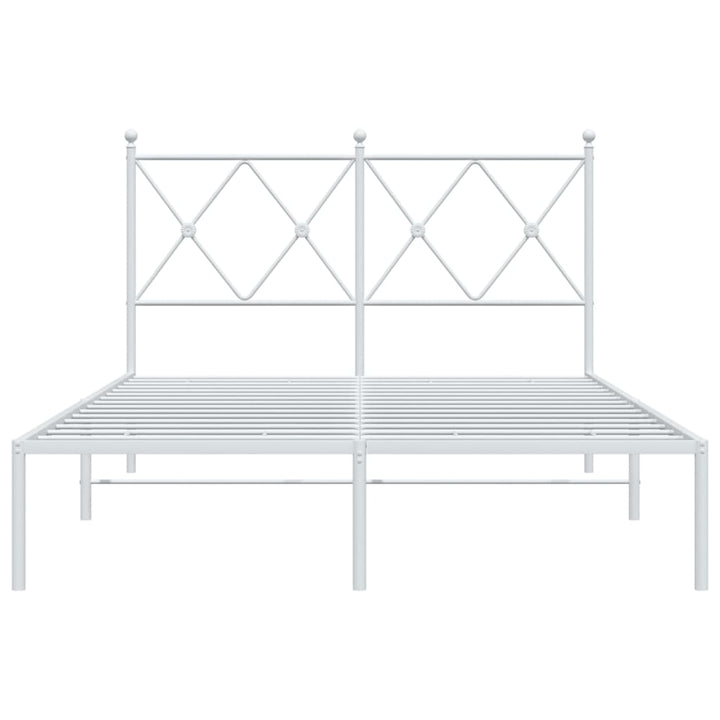 sengeramme med sengegavl 120x200 cm metal hvid
