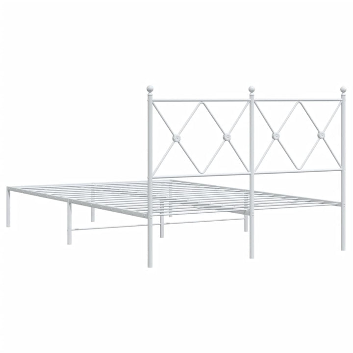 sengeramme med sengegavl 120x200 cm metal hvid