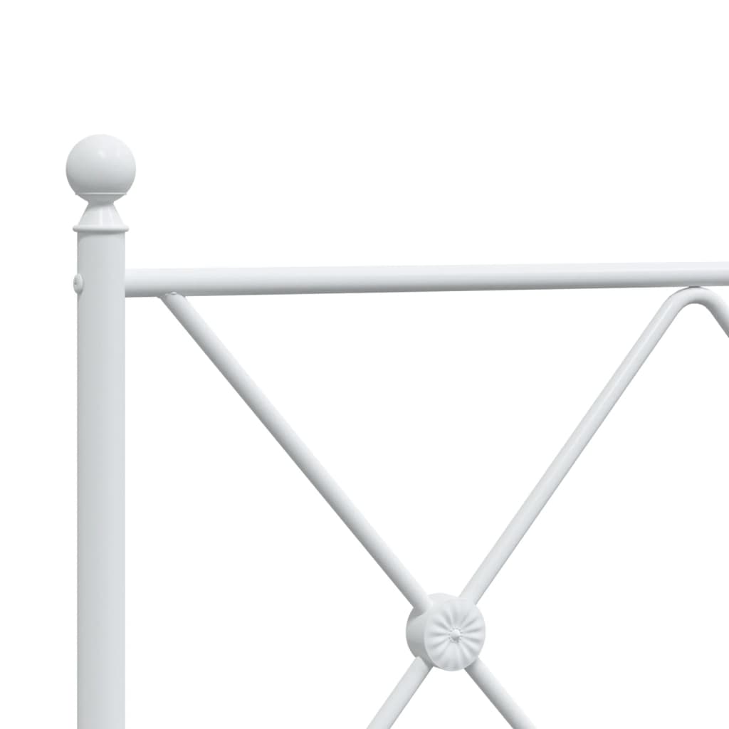 sengeramme med sengegavl og fodgærde 90x200 cm metal hvid