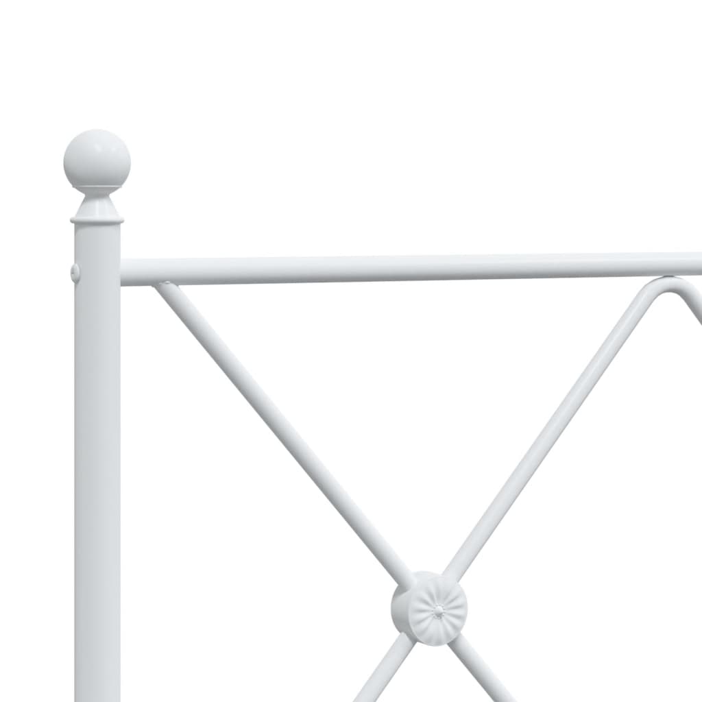 sengeramme med sengegavl og fodgærde 140x190 cm metal hvid