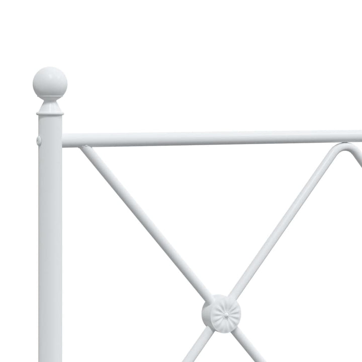 sengeramme med sengegavl og fodgærde 140x190 cm metal hvid