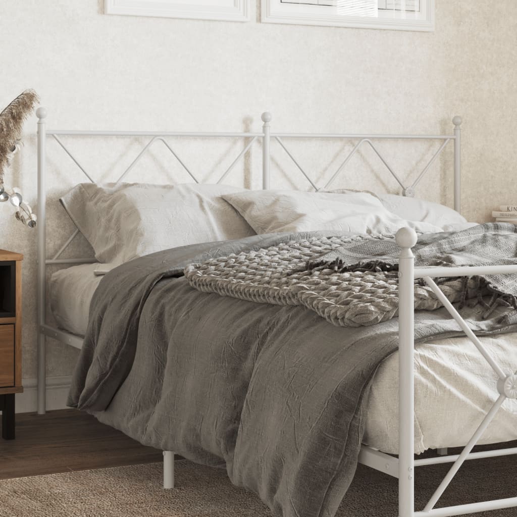 udskiftningsgavl 150 cm metal hvid