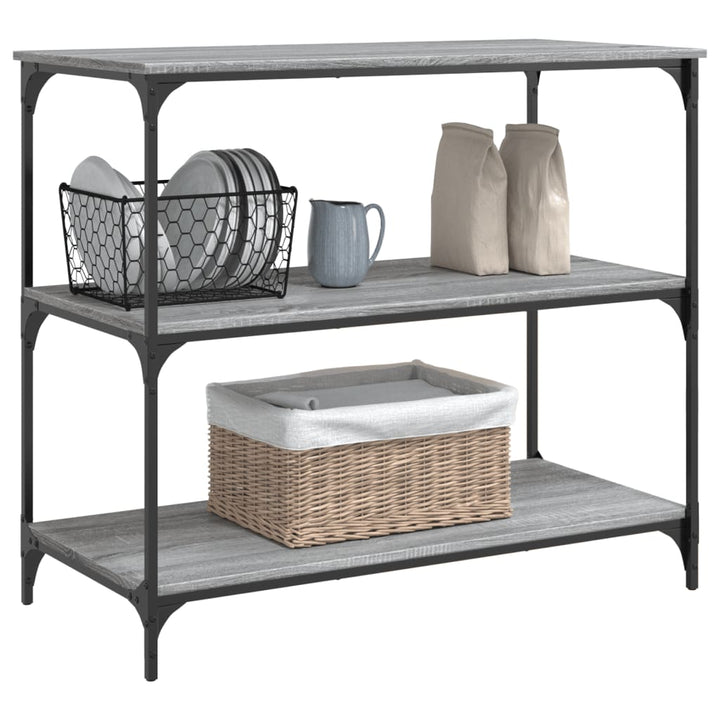 køkkenvogn 102x50x95 cm konstrueret træ grå sonoma-eg