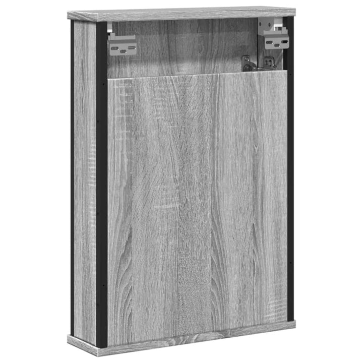 skab med pejl 42x12x60 cm konstrueret træ grå sonoma-eg