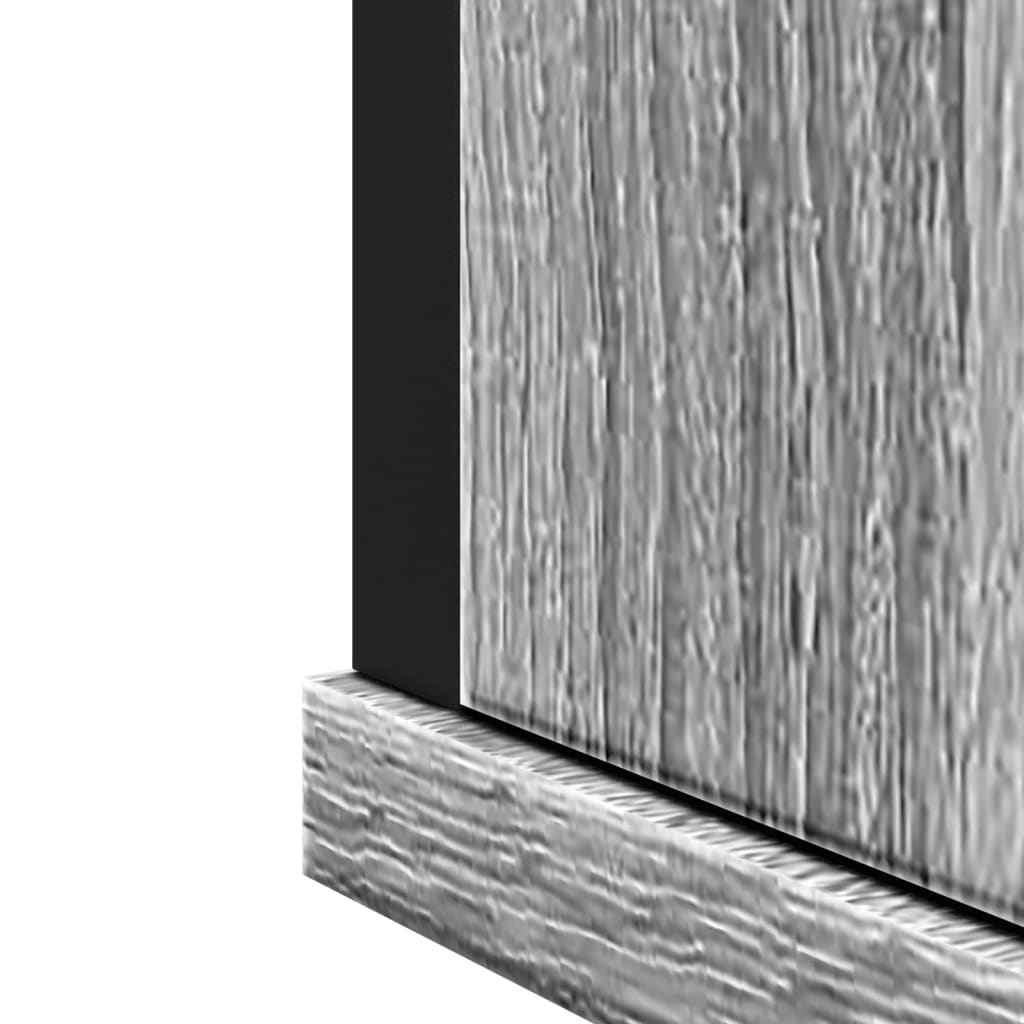 skab med pejl 42x12x60 cm konstrueret træ grå sonoma-eg