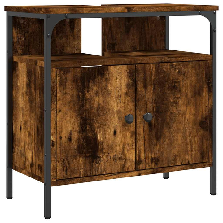 underskab til håndvask 60x30x60 cm konstrueret træ røget eg