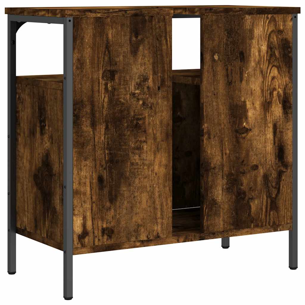 underskab til håndvask 60x30x60 cm konstrueret træ røget eg
