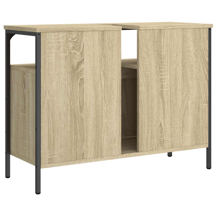 underskab til håndvask 80x30x60 cm konstrueret træ sonoma-eg