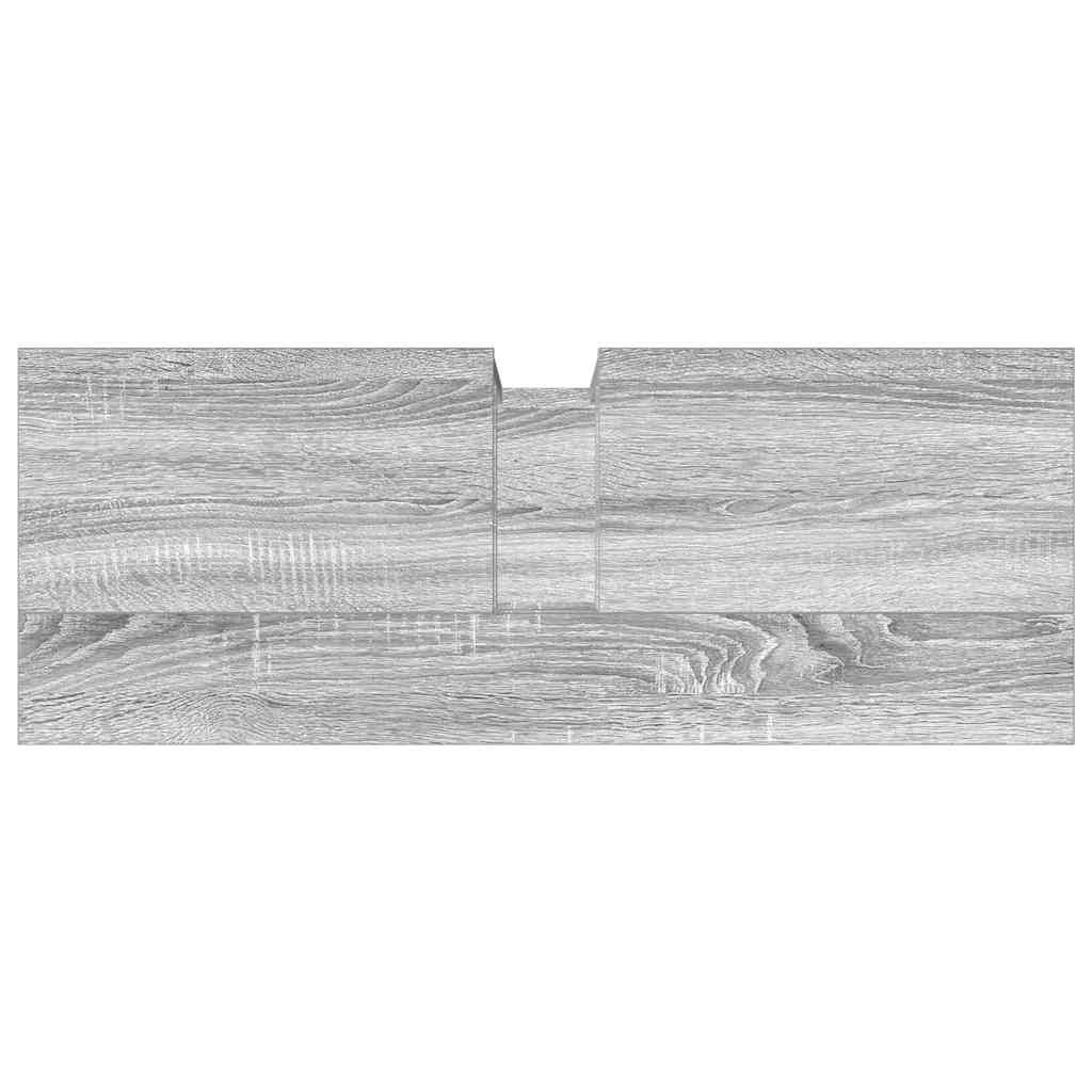 underskab til vask 80x30x60 cm konstrueret træ grå sonoma-eg