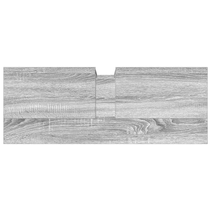 underskab til vask 80x30x60 cm konstrueret træ grå sonoma-eg